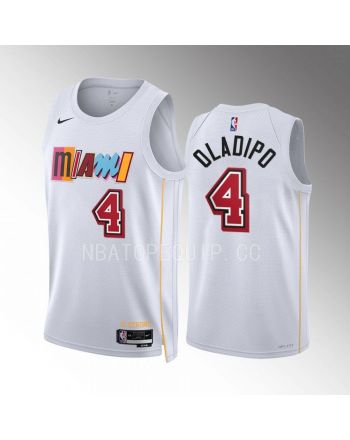 Victor Oladipo 4 Miami Heat 2022-23 City Edition White Jersey Mashup Vol.2