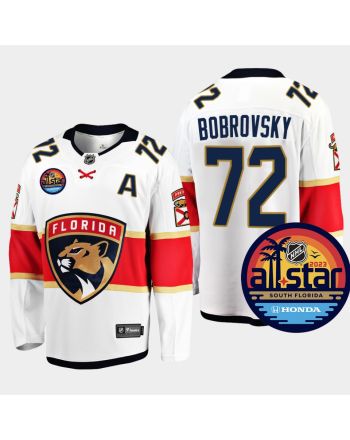 Sergei Bobrovsky 72 Florida Panthers 2023 All-Star Game Jersey White Equipment