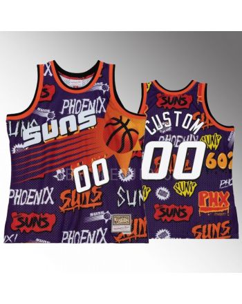 Phoenix Suns Custom 00 Purple Slap Sticker Men Jersey HWC Swingman