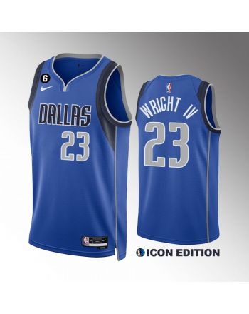 Dallas Mavericks McKinley Wright IV 23 Royal Icon Edition Jersey 2022-23 Swingman