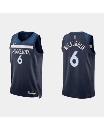 Minnesota Timberwolves 6 Jordan McLaughlin 2022-23 Icon Edition Navy Men Jersey