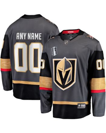 Custom 00 Vegas Golden Knights 2023 Stanley Cup Final Alternate Breakaway Jersey - Black