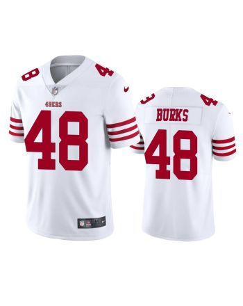 Oren Burks San Francisco 49ers 48 White Vapor Limited Jersey