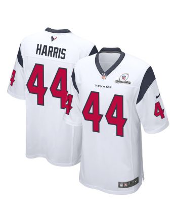 Marcell Harris 44 Houston Texans 2024 Divisional Patch Game Men Jersey - White