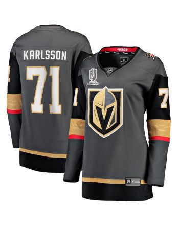 William Karlsson 71 Vegas Golden Knights Women's 2023 Stanley Cup Champions Alternate Breakaway Jersey - Black