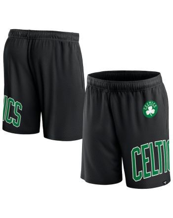 Boston Celtics Black Free Throw Mesh Shorts - Men