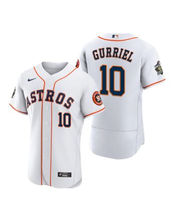 Houston Astros Yuli Gurriel 10 White 2022-23 World Series Jersey