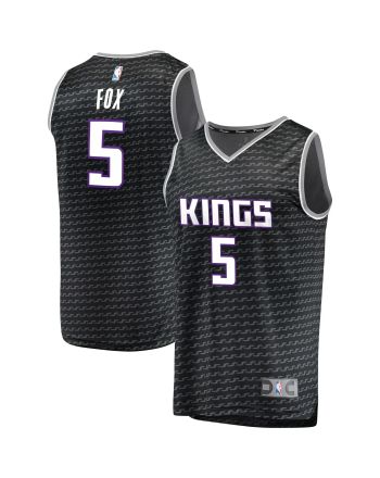 De'aaron Fox Sacramento Kings Fast Break Jersey Black - Statement Edition