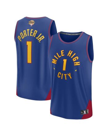 Michael Porter Jr. 1 Denver Nuggets 2023 Finals Fast Break Jersey - Statement Edition - Blue