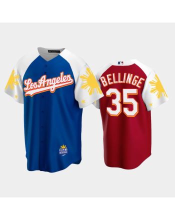 Los Angeles Dodgers Cody Bellinger 35 2022-23 Royal Red Filipino Heritage Night Jersey