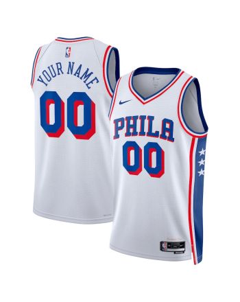 Philadelphia 76ers Association Swingman Custom Jersey - White