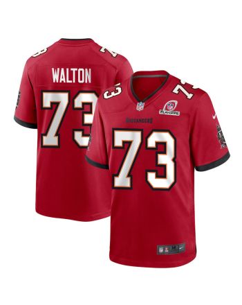 Brandon Walton 73 Tampa Bay Buccaneers 2023 Playoffs Patch Game Men Jersey - Red