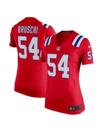 Tedy Bruschi 54 New England Patriots Women Retired Game Jersey - Red