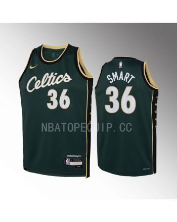 Boston Celtics Marcus Smart 36 City Edition Green Youth Jersey Swingman