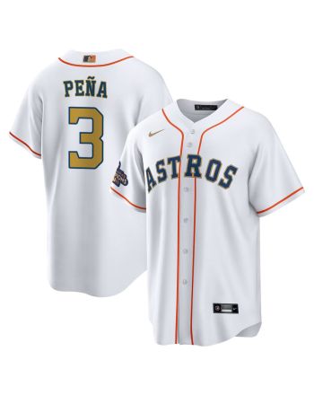 Jeremy Peña 3 Houston Astros 2023 Men Jersey - White/Gold