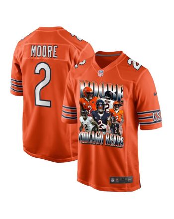 D.J. Moore 2 Signed Chicago Bears Moore Than A Feeling Alternate Game Men Jersey - Orange