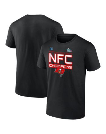 Tampa Bay Buccaneers NFC Champions Iconic Slant Black T-Shirt