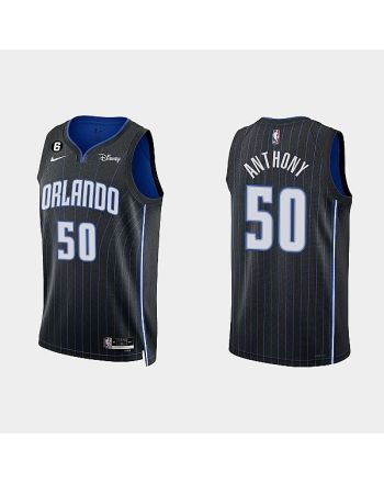 Orlando Magic 50 Cole Anthony 2022-23 Icon Edition Black Men Jersey