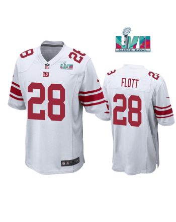 Cordale Flott 28 New York Giants Super Bowl LVII Super Bowl LVII White Men Game Jersey