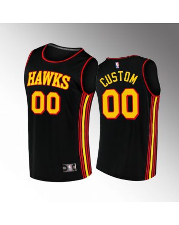 Atlanta Hawks 00 Custom Statement Jersey 2022-23 Black