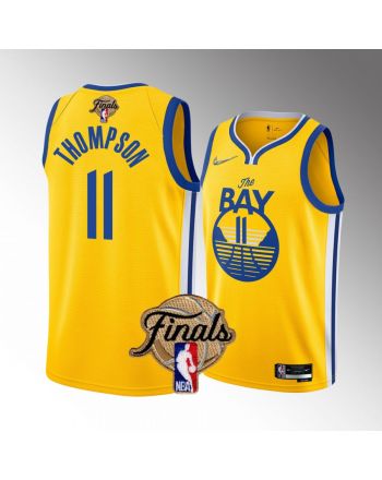 Klay Thompson Golden State Warriors 2022 Finals Jersey Gold 11 Diamond Badge Dub