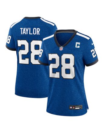 Jonathan Taylor 28 Indianapolis Colts Indiana Nights Alternate Game Women Jersey - Royal