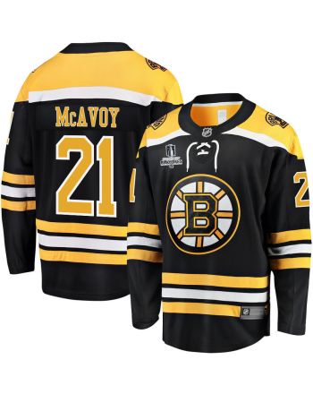 Charlie McAvoy 21 Boston Bruins Stanley Cup 2023 Playoffs Patch Home Breakaway Men Jersey - Black