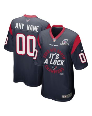 Houston Texans 2023 AFC South Division Champions Locker Room Trophy Game Men Custom Jersey - Navy