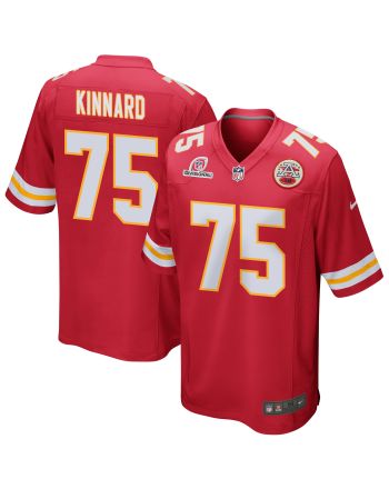 Darian Kinnard 75 Kansas City Chiefs 2024 Divisional Patch Game Men Jersey - Red