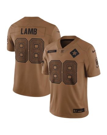 CeeDee Lamb 88 Dallas Cowboys 2023 Salute To Service Limited Jersey - Brown