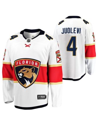 Florida Panthers Olli Juolevi 4 2023 Away Player White Jersey Jersey