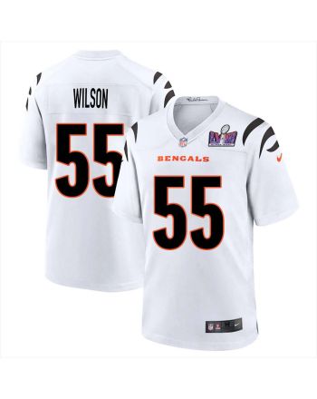 Logan Wilson 55 Cincinnati Bengals Super Bowl LVIII Men Away Limited Jersey - White