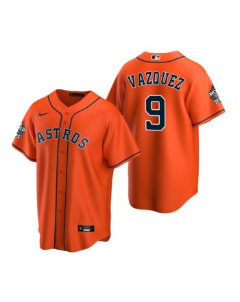 Houston Astros Christian Vazquez 9 Orange 2022-23 World Series Jersey