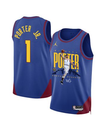 Michael Porter Jr. 1 Denver Nuggets X-Factor Player 2023 NBA Champions Swingman Jersey - Blue