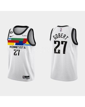 Minnesota Timberwolves 27 Rudy Gobert 2022-23 City Edition White Men Jersey