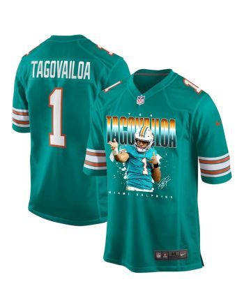 Tua Tagovailoa 1 Miami Dolphins Rising Star Game Jersey, Green - Men