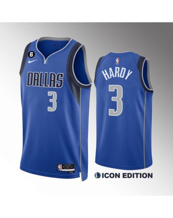 Dallas Mavericks Jaden Hardy 3 Royal Icon Edition Jersey 2022-23 Swingman