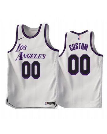 2022-23 Los Angeles Lakers Custom 00 White City Edition Jersey - Men Jersey