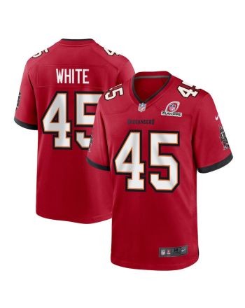 Devin White 45 Tampa Bay Buccaneers 2023 Playoffs Patch Game Men Jersey - Red