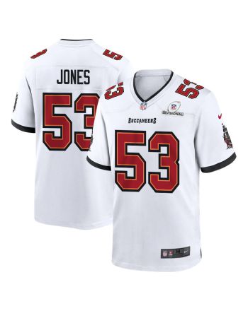 Vi Jones 53 Tampa Bay Buccaneers 2024 Divisional Patch Game Men Jersey - White