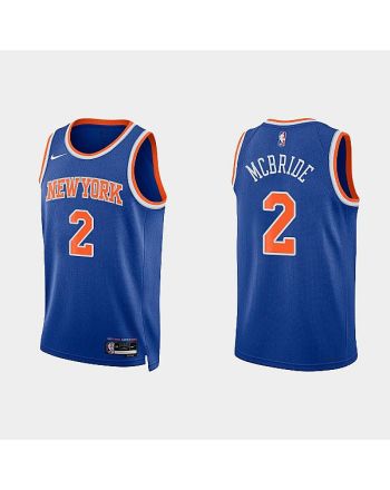 New York Knicks 2 Miles McBride 2022-23 Icon Edition Royal Men Jersey