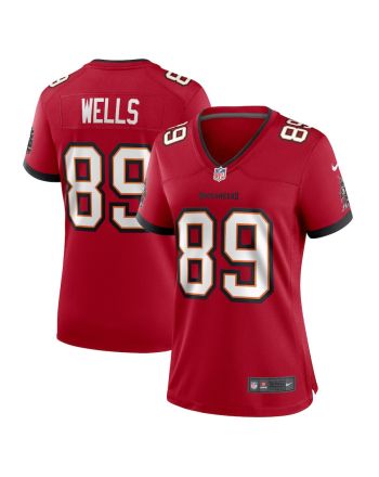 David Wells 89 Tampa Bay Buccaneers Women's Home Game Player Jersey - Red