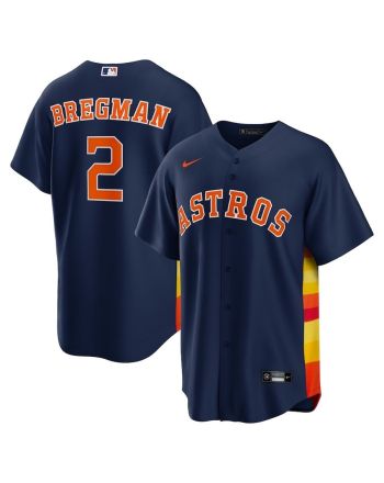 Alex Bregman 2 Houston Astros Alternate Player Name Jersey - Navy