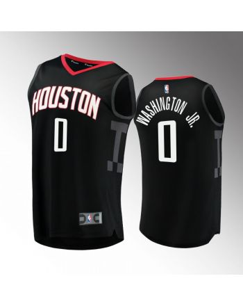 Houston Rockets 0 Tyty Washington Jr. Statement Jersey 2022-23 Black