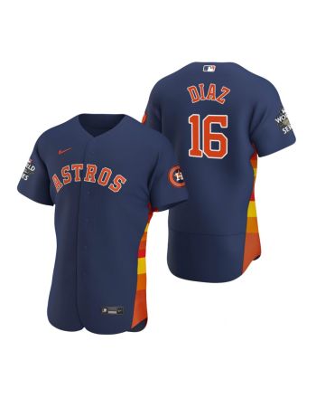 Houston Astros Aledmys Diaz 16 Navy 2022-23 World Series Jersey