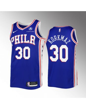 Furkan Korkmaz 30 2022-23 Philadelphia 76ers Royal Icon Edition Jersey Swingman