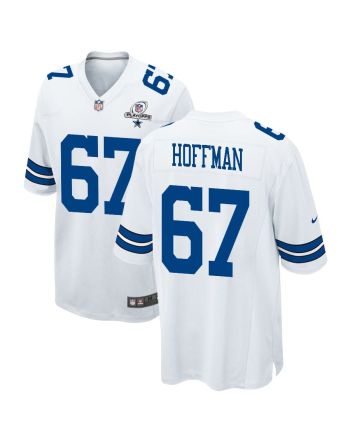 Brock Hoffman 67 Dallas Cowboys 2023 Playoffs Patch Game Men Jersey - White