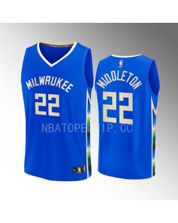 Milwaukee Bucks Khris Middleton 22 City Edition Jersey 2022-23 Fastbreak Royal