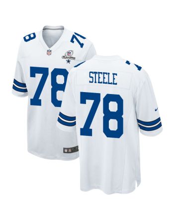 Terence Steele 78 Dallas Cowboys 2023 Playoffs Patch Game Men Jersey - White