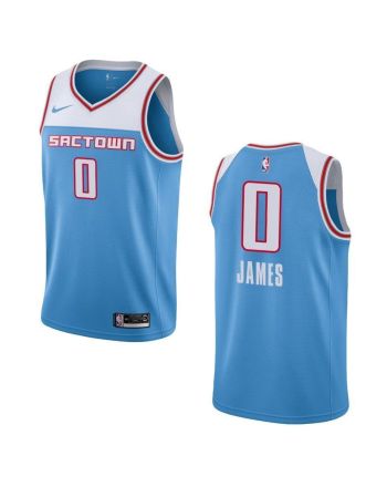 Men's Sacramento Kings 0 Justin James City Swingman Jersey - Blue